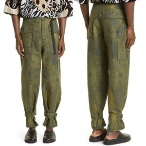 4SDESIGNS Mil Camo Relaxed Fit Jacquard Pants Size IT 46 (US 36)